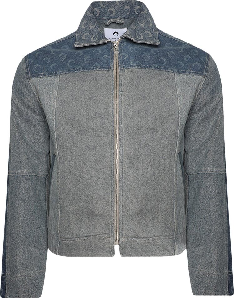 

Куртка Marine Serre Regenerated Denim 'Grey', серый