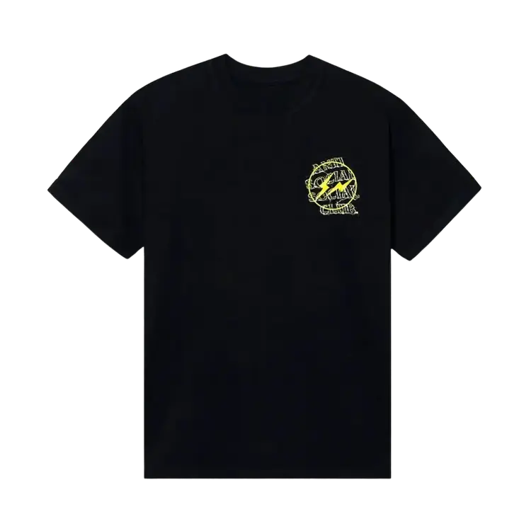

Футболка Anti Social Social Club x Fragment Bolt 'Black/Yellow', черный