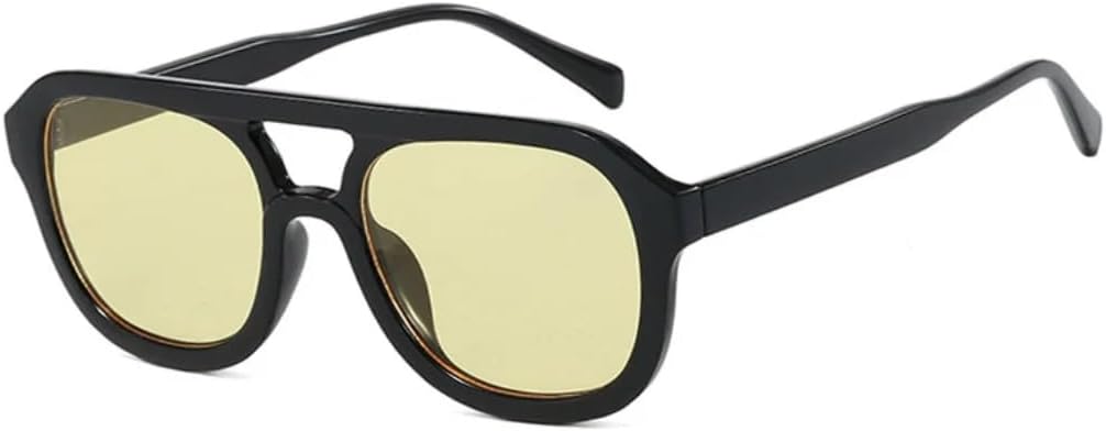 

Солнцезащитные очки с защитой от УФ-излучения UV400 | Двойная перемычка, цветные линзы | Для женщин и мужчин, для занятий спортом на открытом воздухе и вождения DSVIGF, Black-green