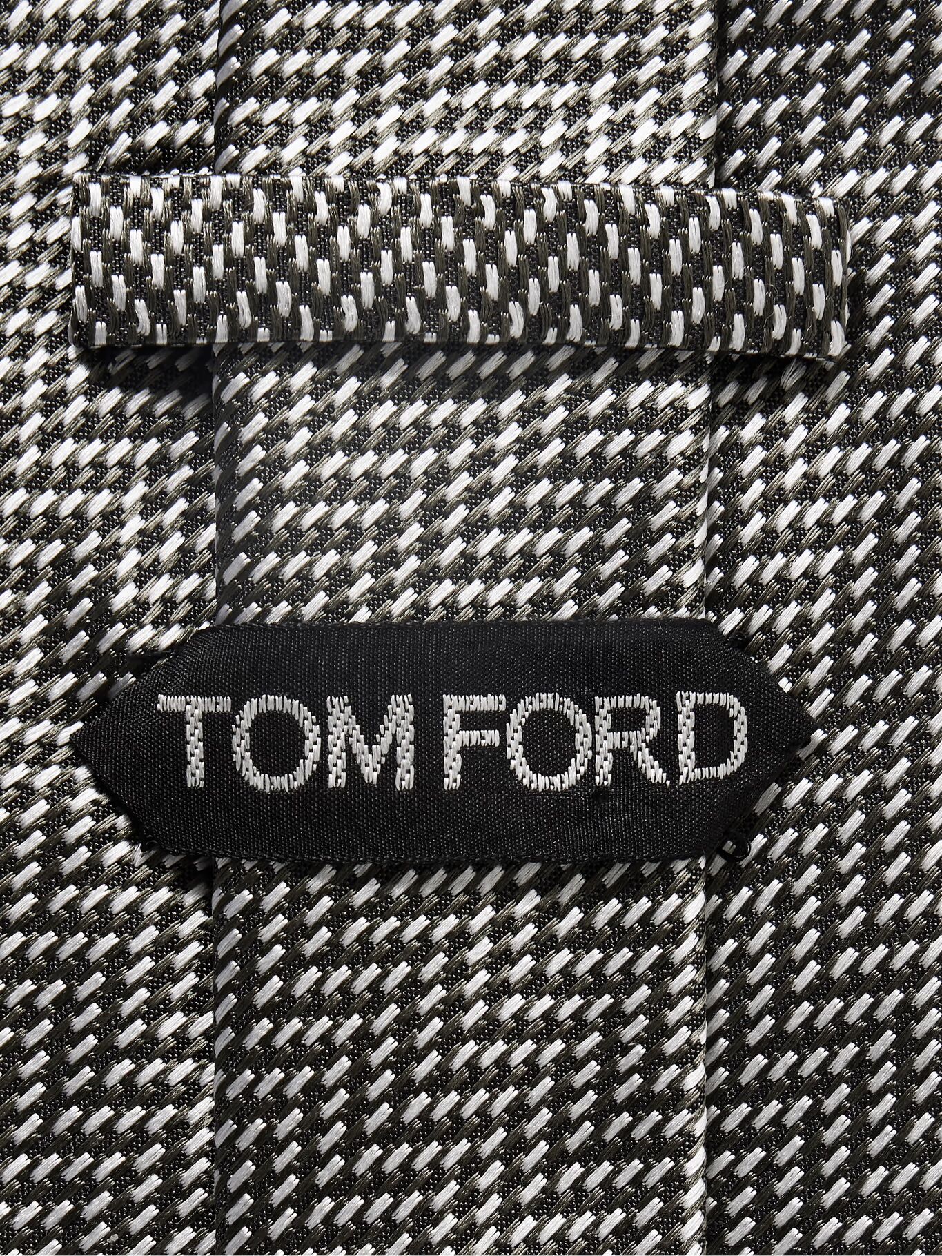 

Галстук из шелкового жаккарда шириной 8 см TOM FORD, серый