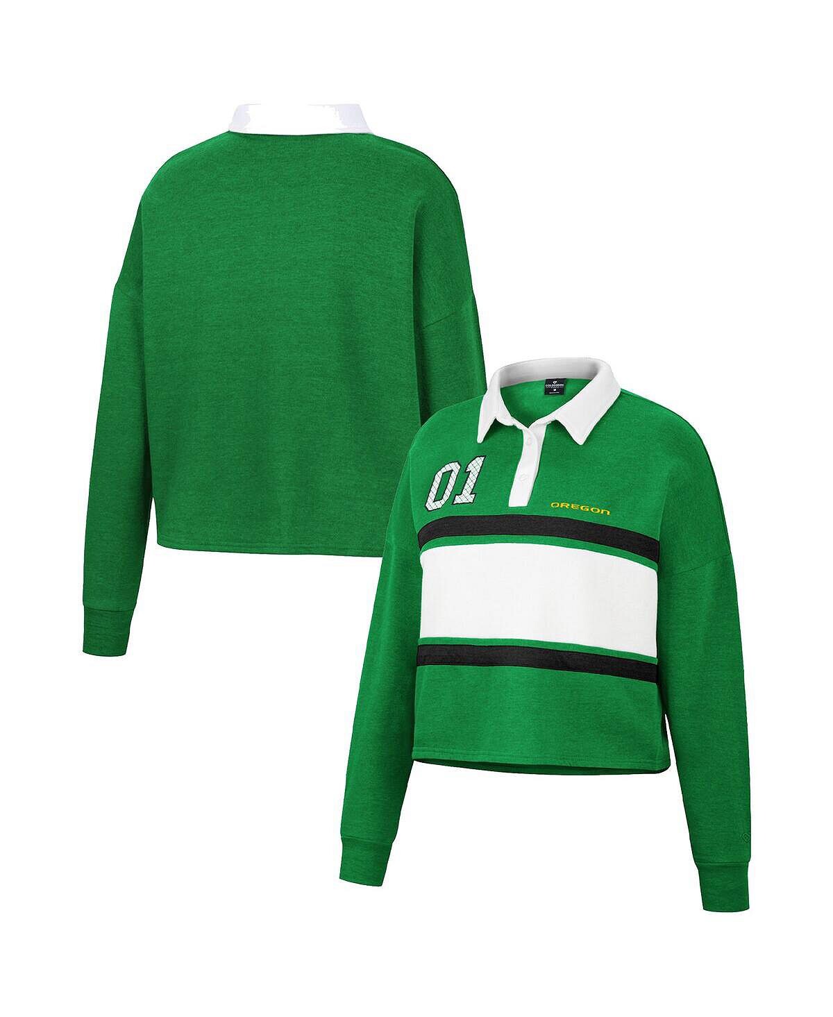 

Женская рубашка по регби с длинным рукавом Green Oregon Ducks I Love My Job Colosseum, зеленый