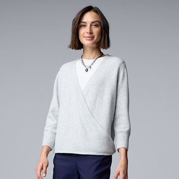 

Женский кардиган из смесового кашемира Luxe 4-way Simply Vera Vera Wang, Light Gray Fox Heather