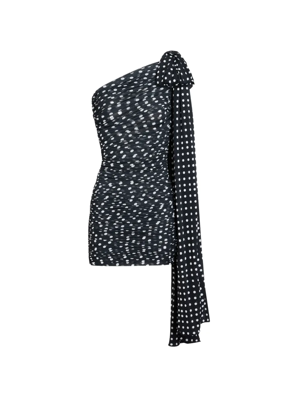 

Платье с драпировкой на одно плечо PATOU, черный