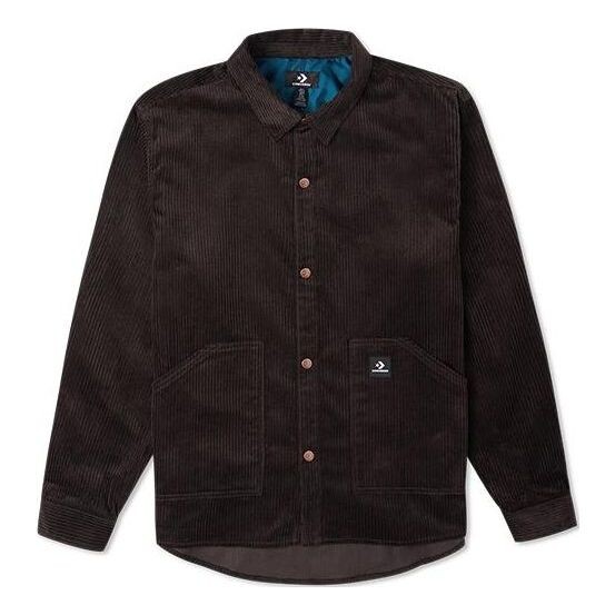 

Рубашка corduroy button shirt 'dark brown' Converse, коричневый