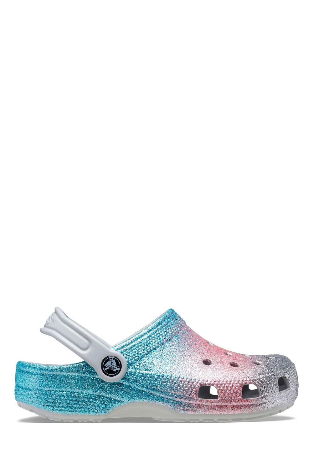 

Классические детские босоножки с блестками Crocs, серый