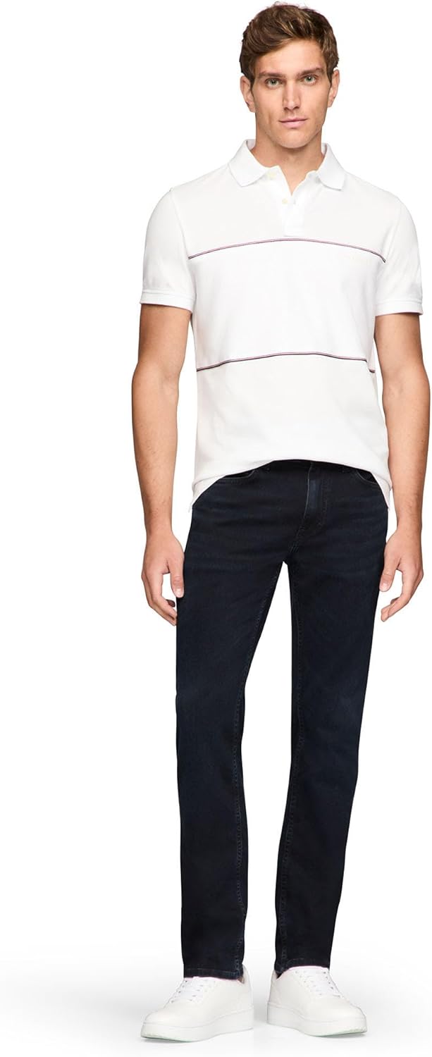 Мужские поло Tommy Hilfiger с коротким рукавом, повседневного кроя, с полосатым рисунком, White — фото 3