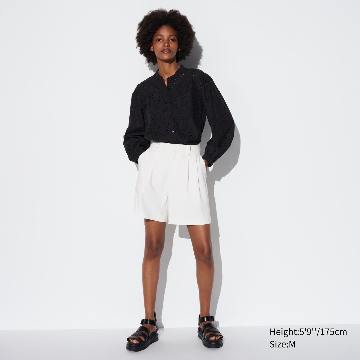 

Шорты плиссированные Uniqlo, белый