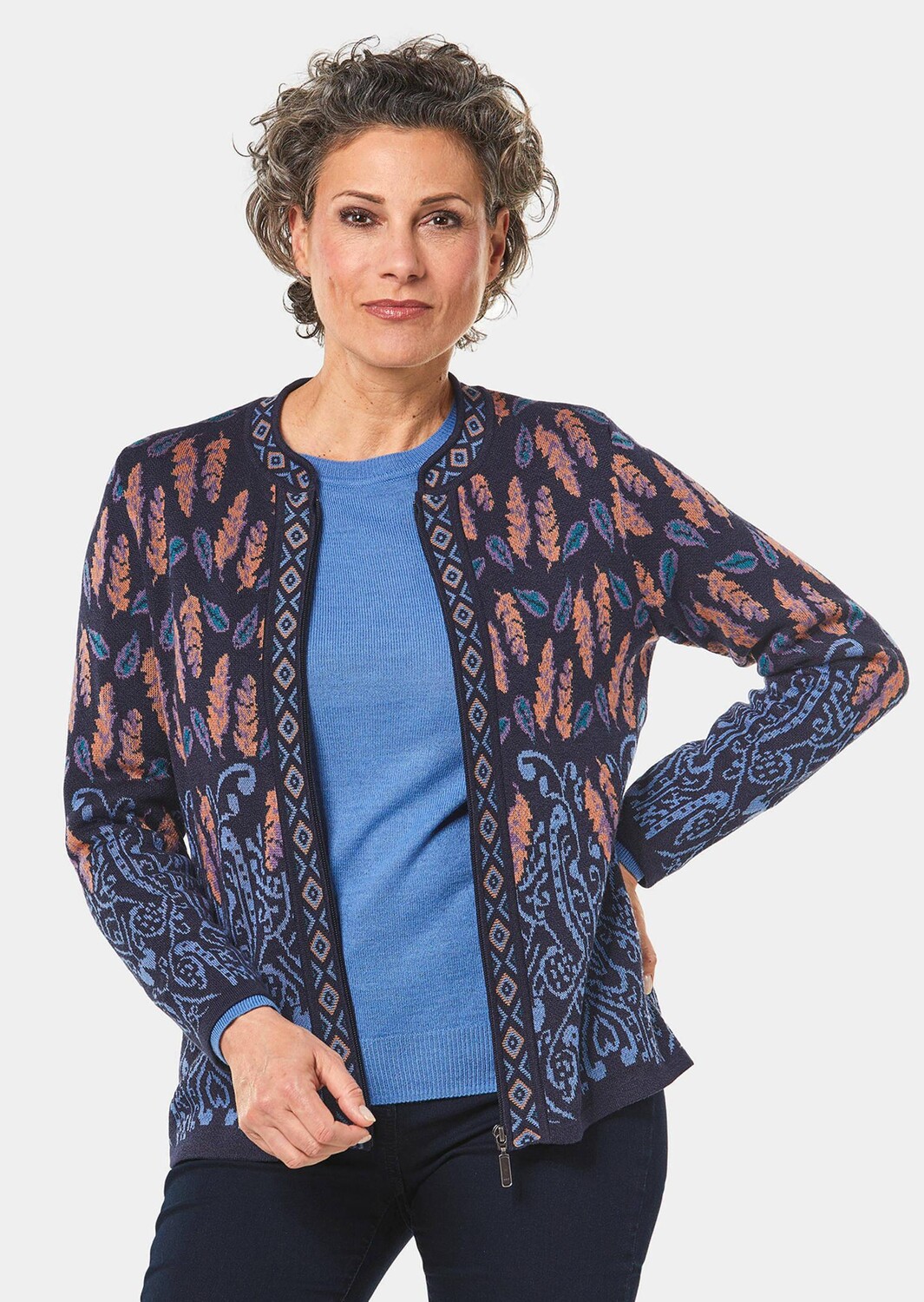 

Кардиган GOLDNER Strickjacke, цвет bunt/gemustert