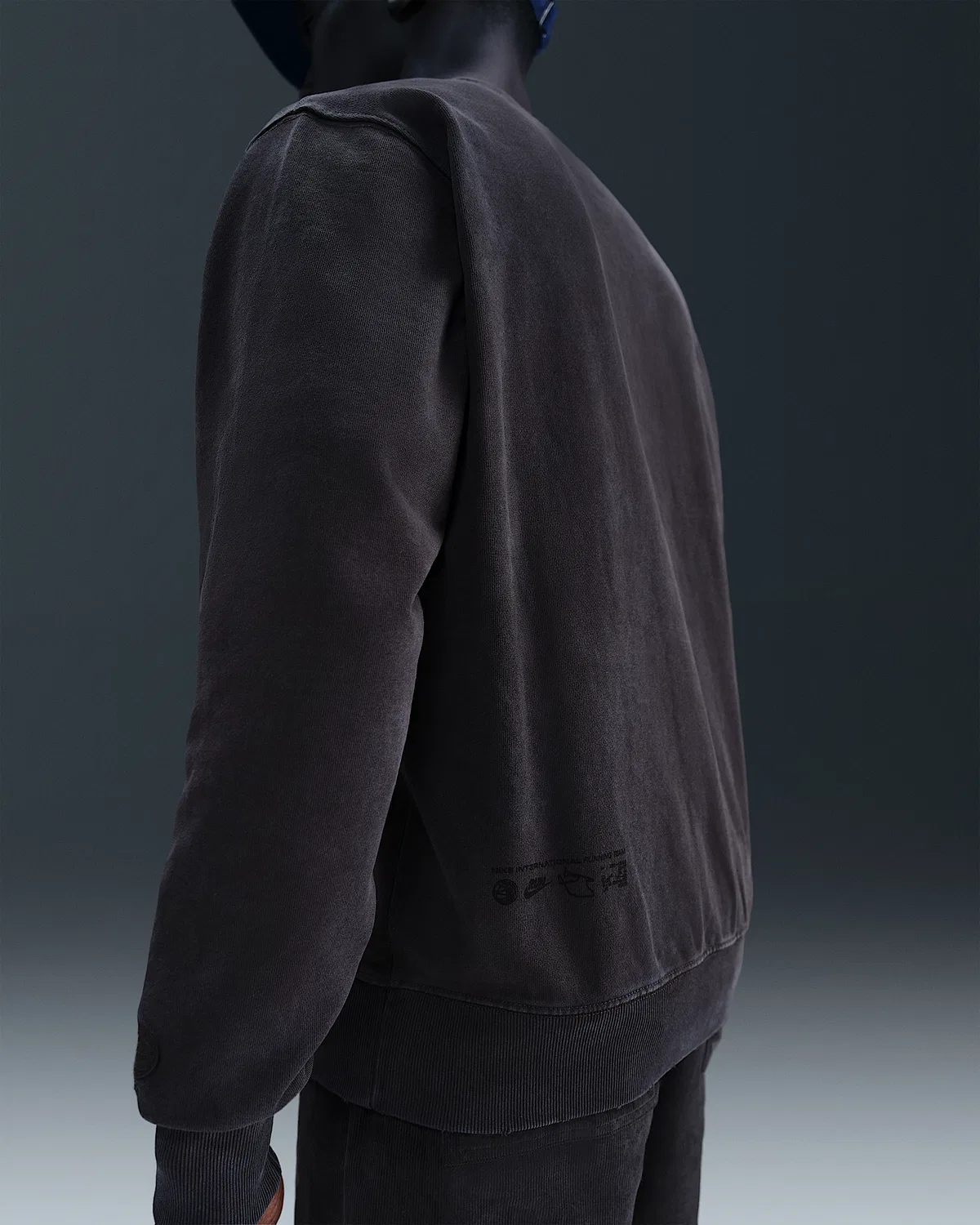 Мужская футерная кофта Nike Sportswear, Off Noir — фото 2