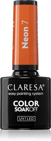 

Гибридный лак для ногтей Claresa SoakOff UV/LED Color Neon, 7 5 g