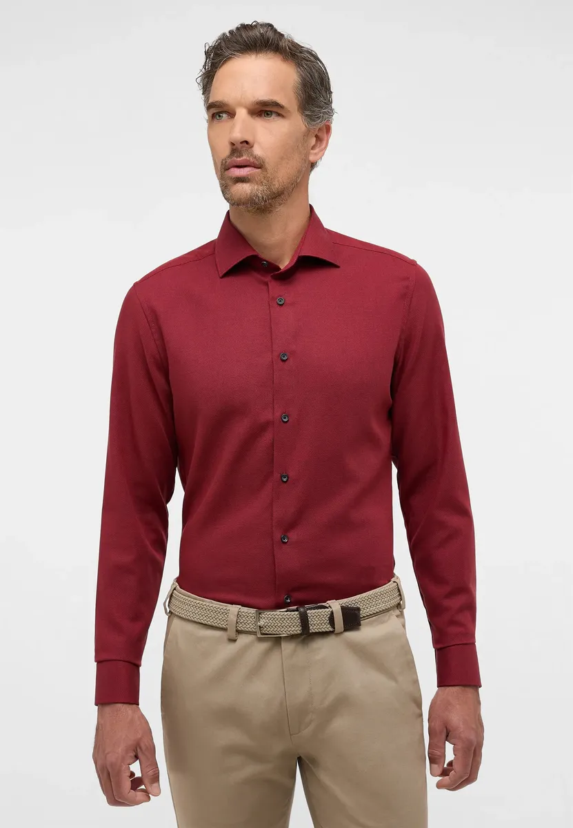 

Рубашка Eterna с длинными рукавами "SLIM FIT", красный