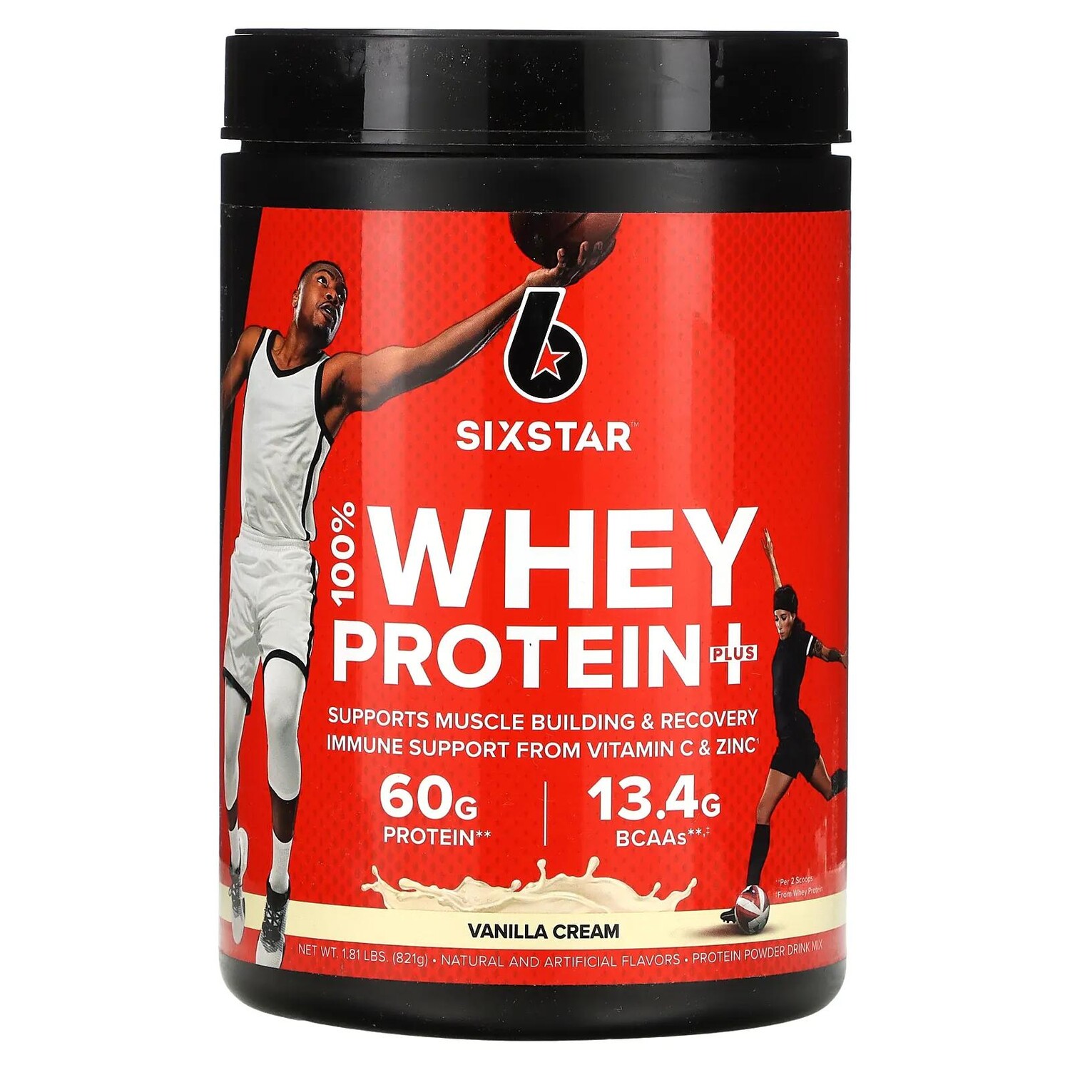 

SIXSTAR 100% Whey Protein Plus сывороточный протеин со вкусом ванильного крема 821 г (1,81 фунта)