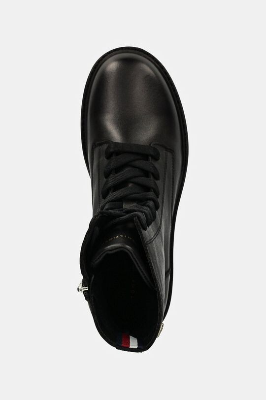 Кожаные ботинки CHIC Mid HEEL LEATHER на шнуровке Tommy Hilfiger, черный — фото 4
