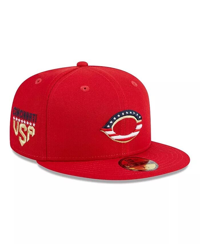 

Мужская красная шляпа Cincinnati Reds 4 июля 2023 59FIFTY New Era