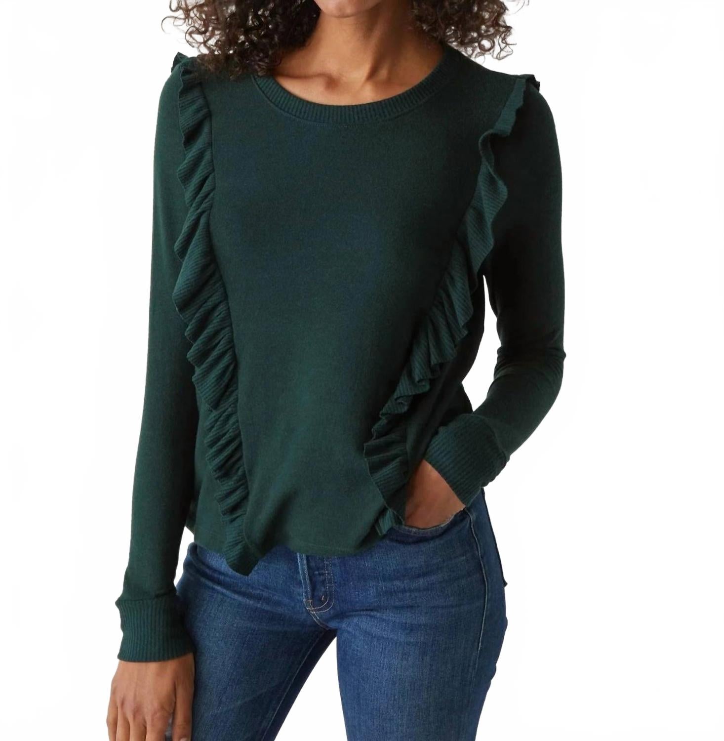 

Michael Stars Топ Kristi с оборками, цвет «Бальзам»