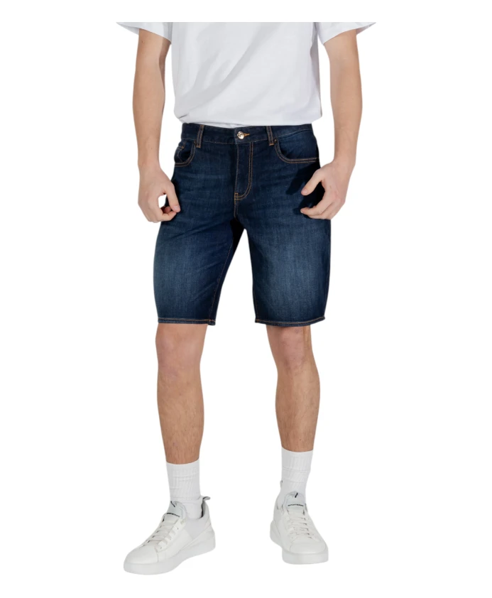 

Синие хлопковые шорты с карманами Armani Exchange, синий