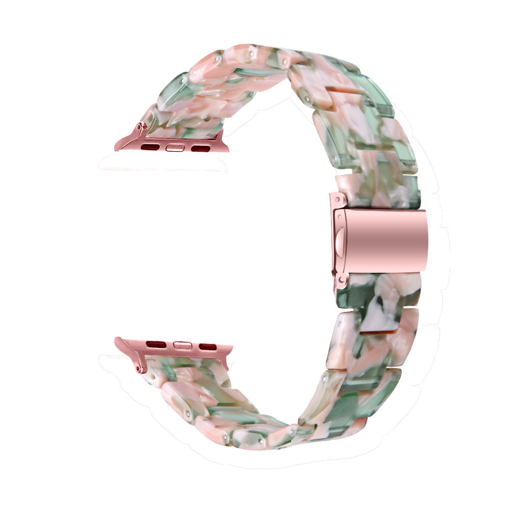 

Vobafe Часы Strap Apple Compatibility Resin Material, Pink green - resin strap