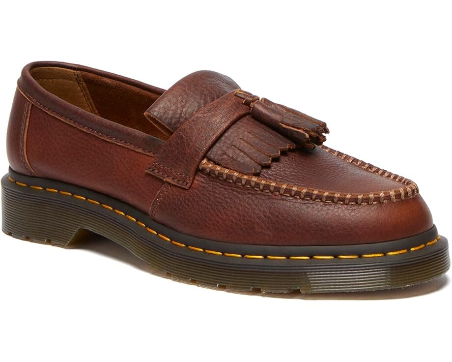 

Лоферы Dr. Martens Adrian Yellow Stitch Leather Loafers, цвет Cashew