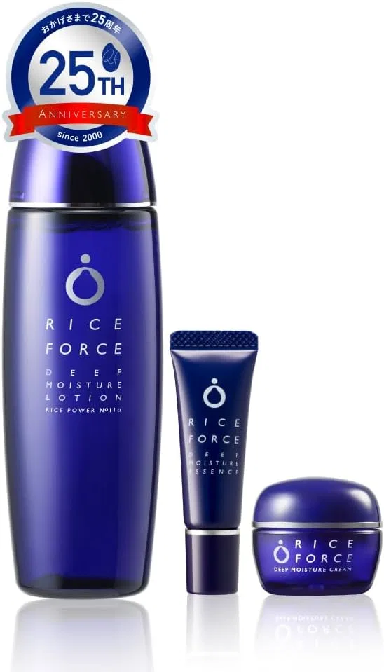 Набор для ухода за кожей Rice Force Deep Moisture Lotion + сыворотка + крем, 120 мл