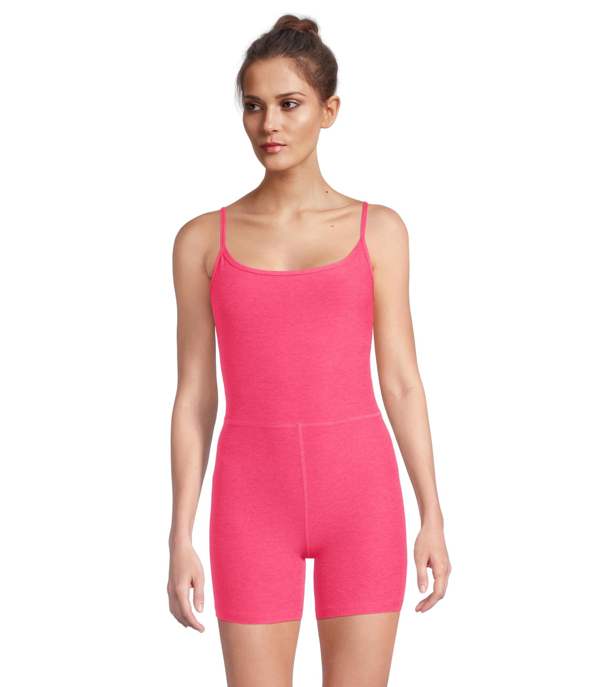

Комбинезон Beyond Yoga Spacedye Keep Pace Biker Jumpsuit, цвет Vivid Pink Heather