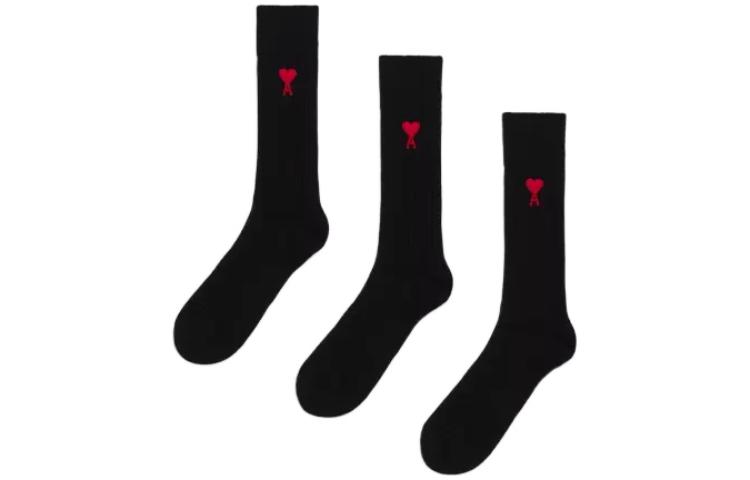

Носки Ami 3 пары 'Black' AMIPARIS