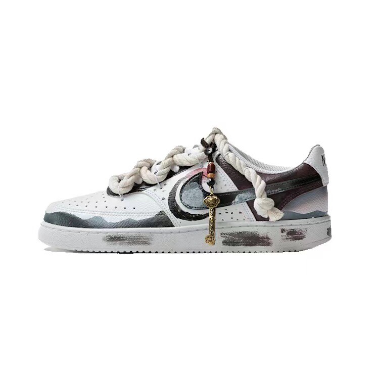 

Кеды мужские, Court Vision Low обувь для скейтбординга Низкая Nike, черный