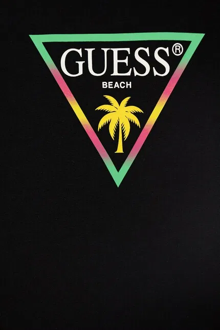 Футболка хлопковая с эластаном Guess, черный — фото 3