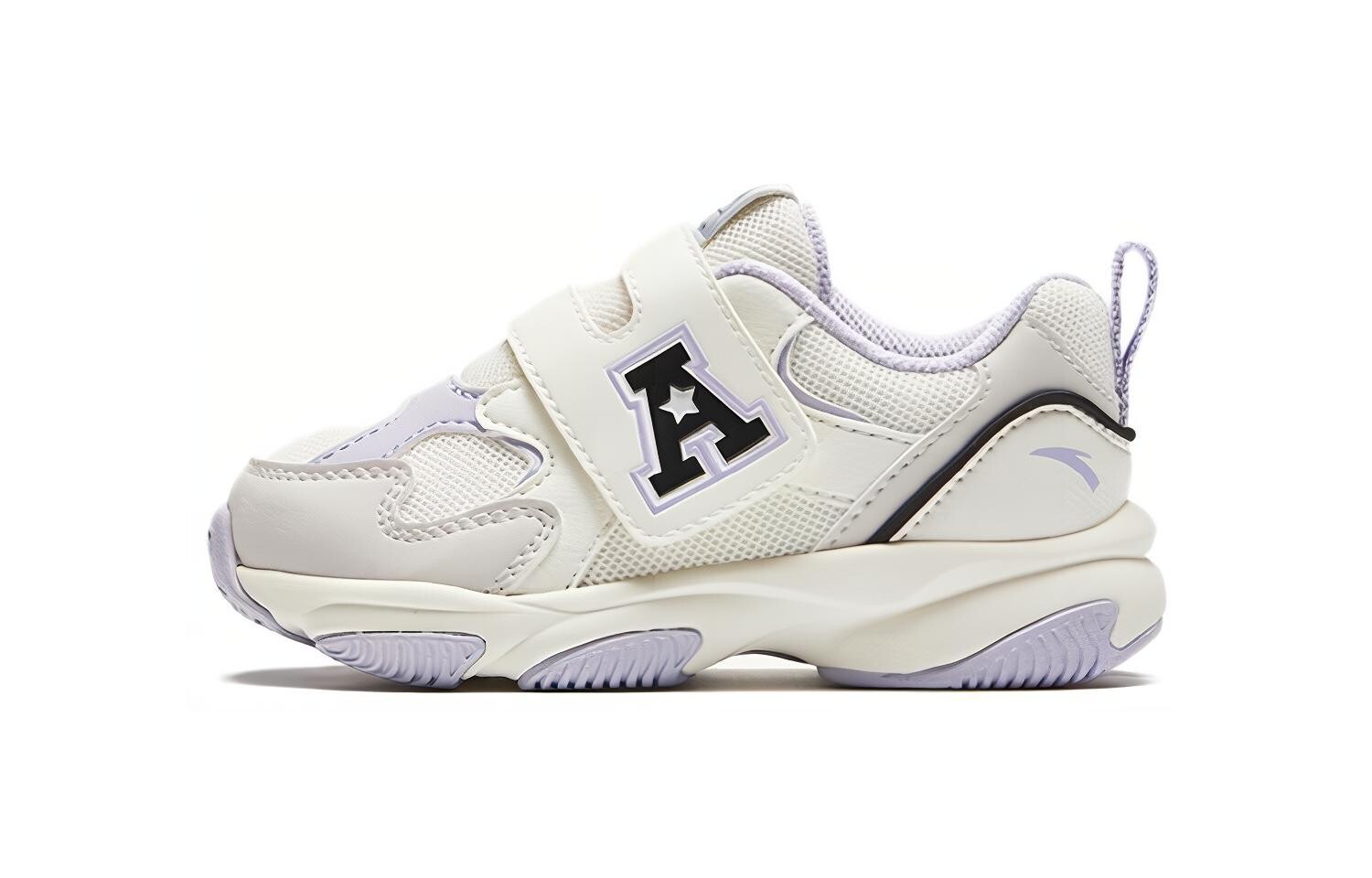 

Кроссовки Anta kids Toddler Shoes TD Low-top, белый/серый/фиолетовый