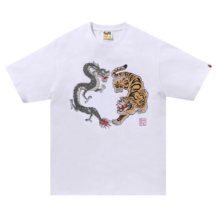 

Футболка BAPE Japan Culture Tiger And Dragon 'Whte', белый