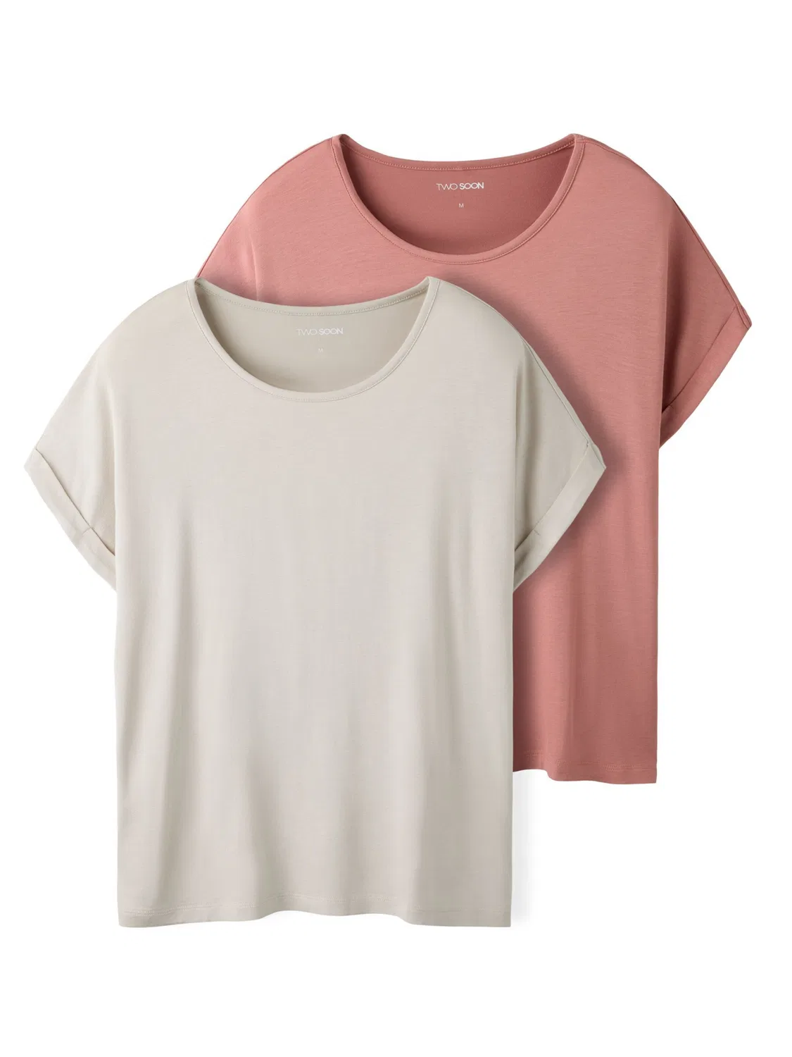 Футболка Two Soon, Light Grey/Dusky Pink