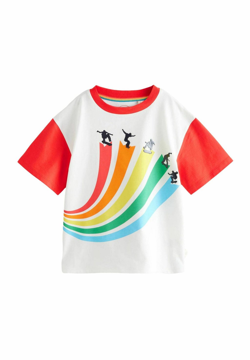 

Футболка с принтом REGULAR FIT RAINBOW RAGLAN SHORT SLEEVE Little Bird, красный
