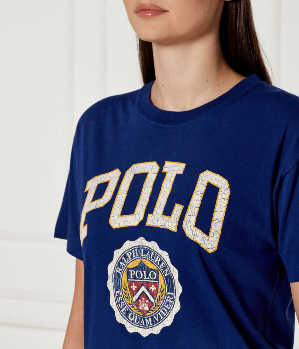 Футболка Polo Ralph Lauren с объемным логотипом, синий — фото 4