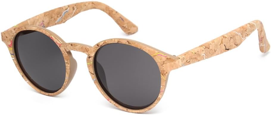 

Модные круглые поляризованные солнцезащитные очки с текстурой дерева для мужчин и женщин, винтажные дизайнерские солнцезащитные очки для вождения, рыбалки, с защитой от УФ-излучения UV400 UJNHGQ, C1