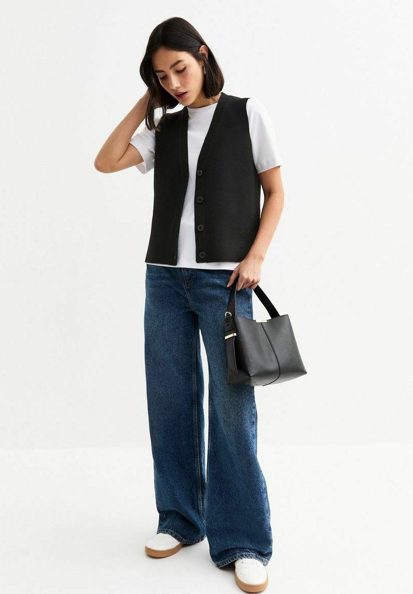 

Жилет SIDE SLIT BUTTONED New Look, черный