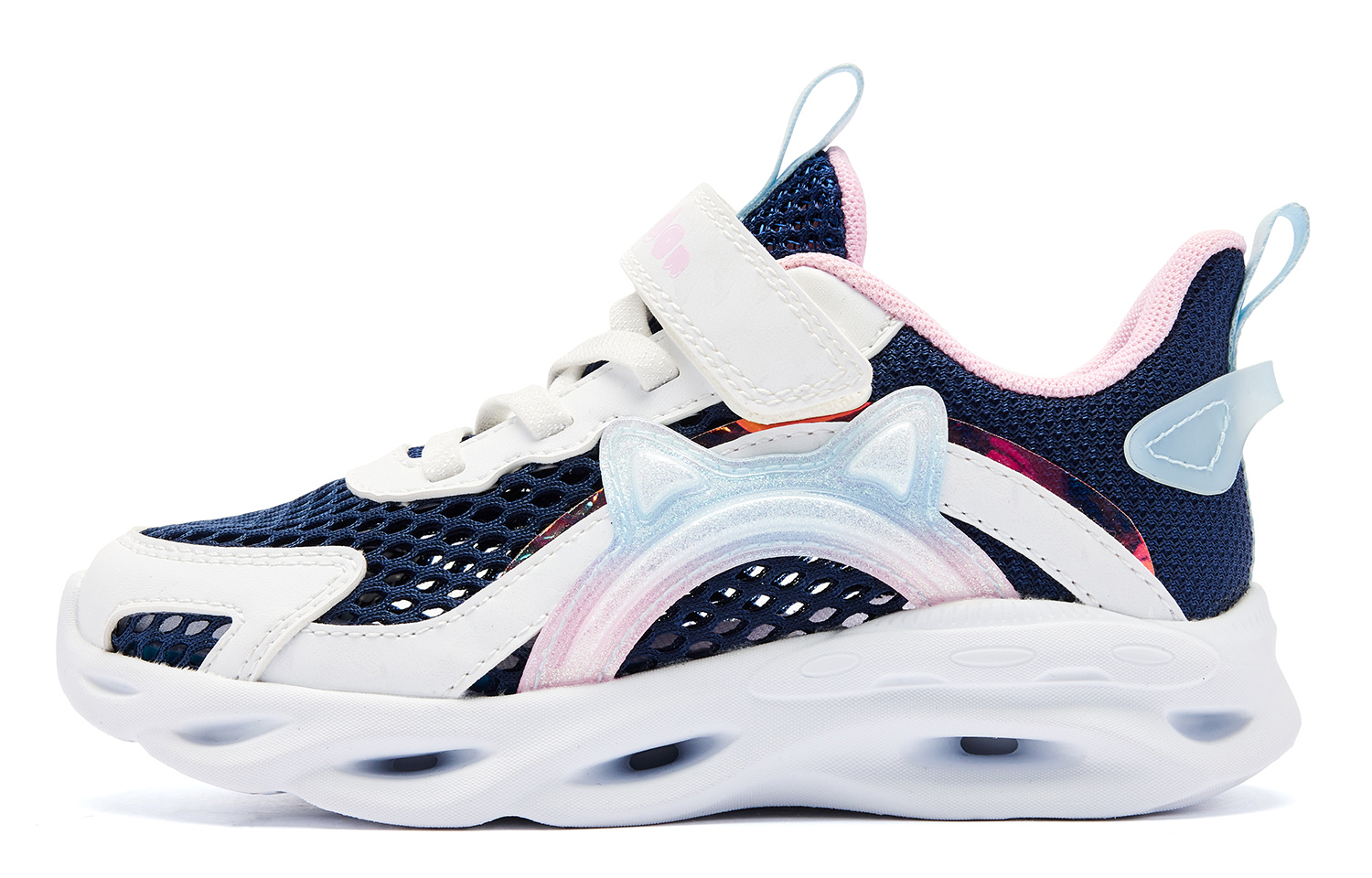 

Детские кроссовки с низким верхом, амортизирующие, противоскользящие, износостойкие, для детей от 3 до 7 лет QIAODAN, синий/белый