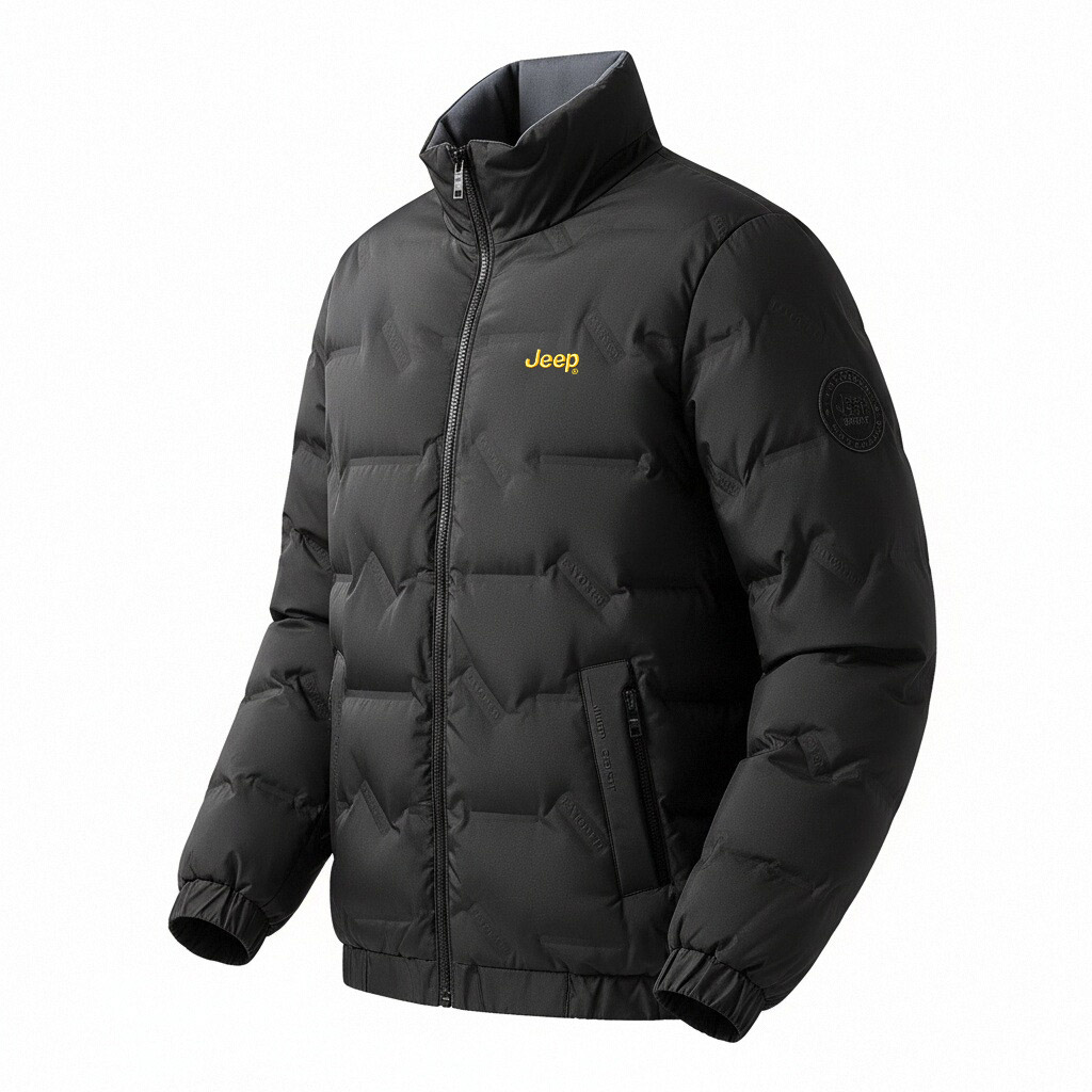 

Пуховик Unisex Stand Collar утепленный реверсивный Jeep, черный