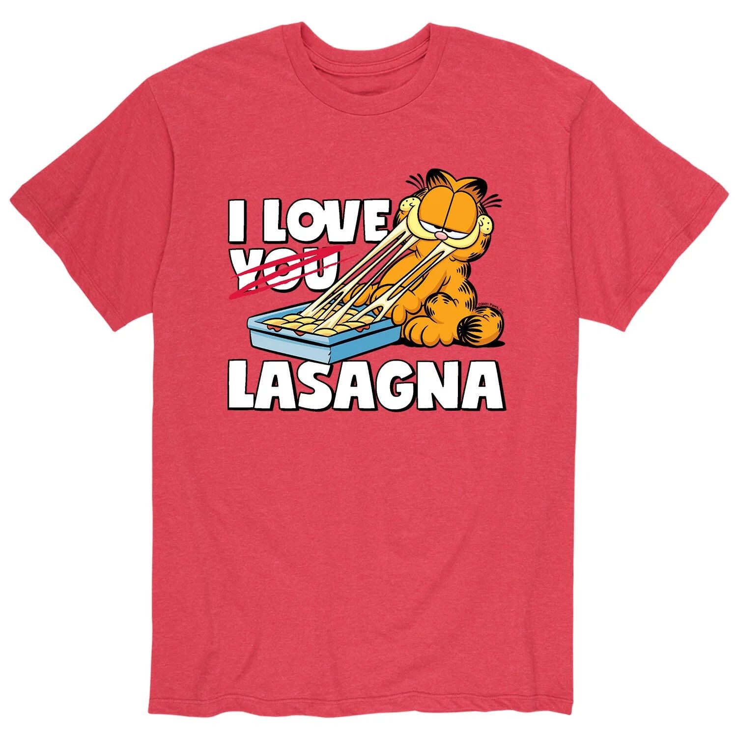 

Мужская футболка Garfield I Love Lasagna Licensed Character