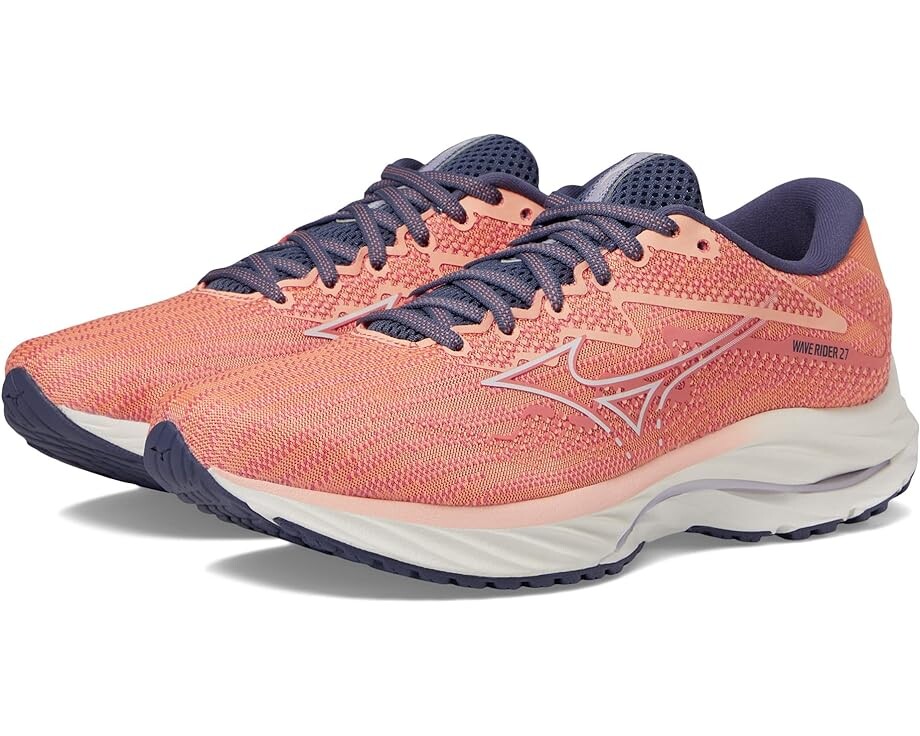 

Кроссовки Mizuno Wave Rider 27, цвет Coral Reef/Snow White