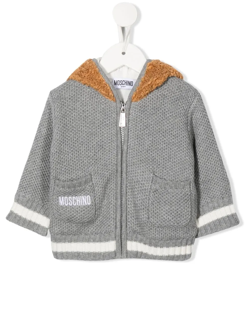 

Куртка с капюшоном Teddy Bear Moschino Kids, серый