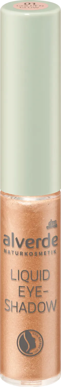 Тени для век alverde NATURKOSMETIK Lidschatten Liquid 01 Golden Glow, 3,9 ml — фото 2