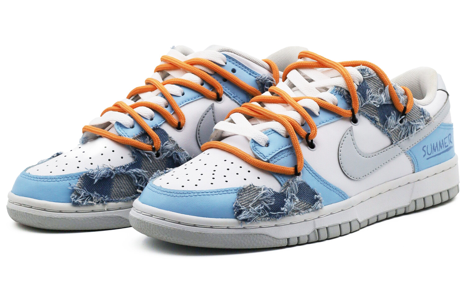 

Кроссовки Nike Dunk Skateboarding Shoes Men Low-top Blue/Orange/White, голубой, Синий, Кроссовки Nike Dunk Skateboarding Shoes Men Low-top Blue/Orange/White, голубой