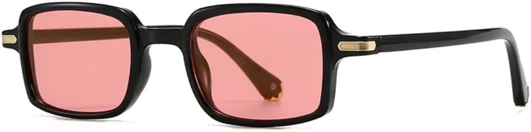 

Классические винтажные солнцезащитные очки с заклепками для женщин и мужчин, в стиле панк, популярные для активного отдыха, с защитой от УФ-излучения UV400 (черно-розовые) TVTBBVV, Black Pink