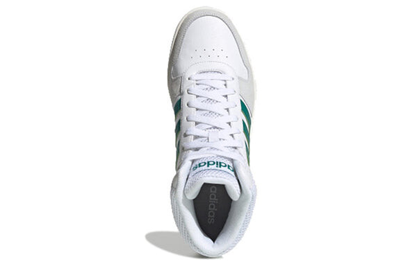 Кроссовки adidas neo HOOPS 2.0 MID 'White Green', белый — фото 4