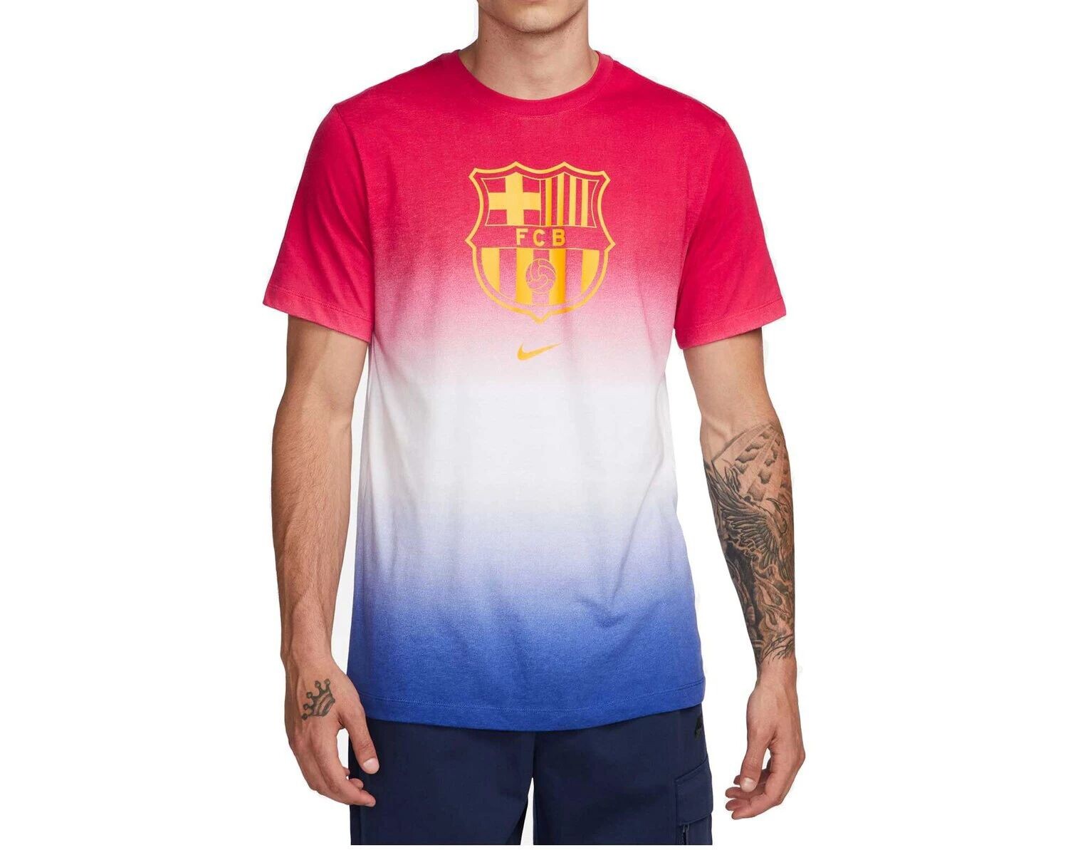 

Мужская белая футболка Barcelona Crest Nike, Белый, Мужская белая футболка Barcelona Crest Nike