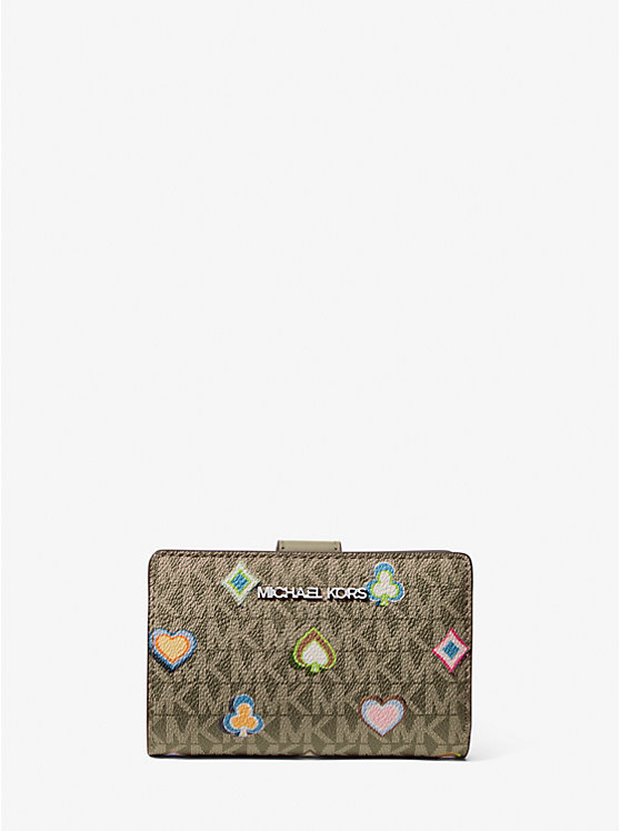 

Кошелек среднего размера с фирменным логотипом Jet Set Michael Kors, зеленый