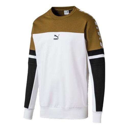 

Толстовка logo printing colorblock round neck white Puma, белый