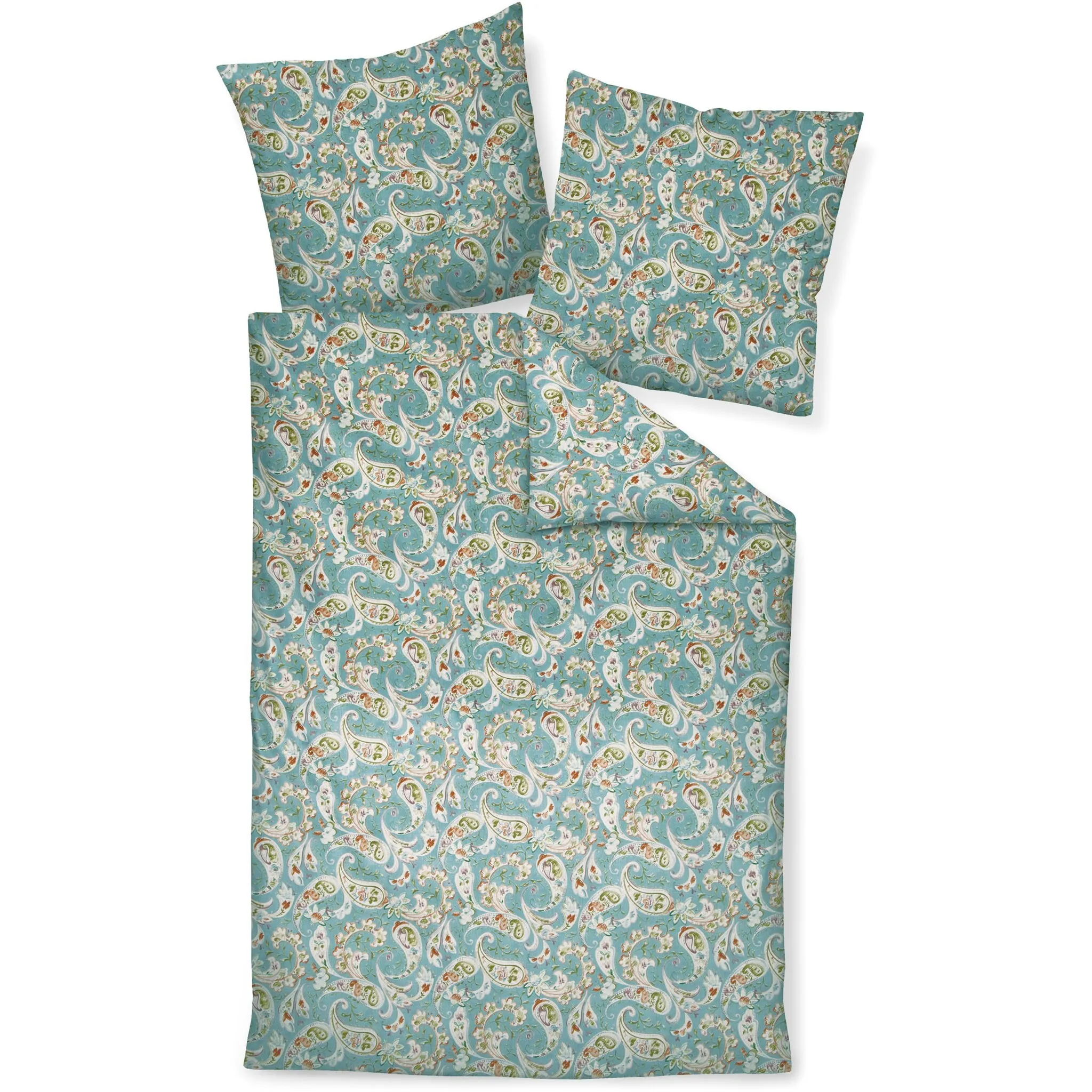 

Постельное белье Janine «моменты 98088», на молнии, цвет rauchblau/moosgrün/mauve