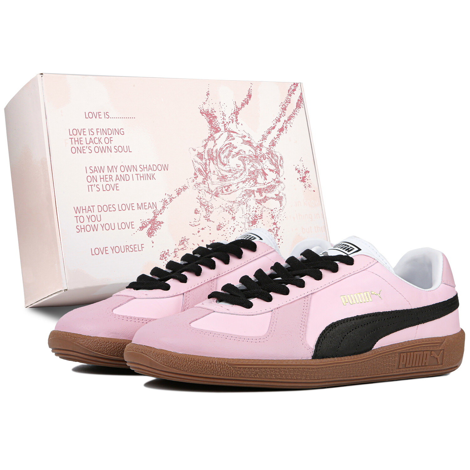 

Кроссовки Puma Army Trainer Skateboarding Shoes Unisex Low-top Pink/Black, розовый