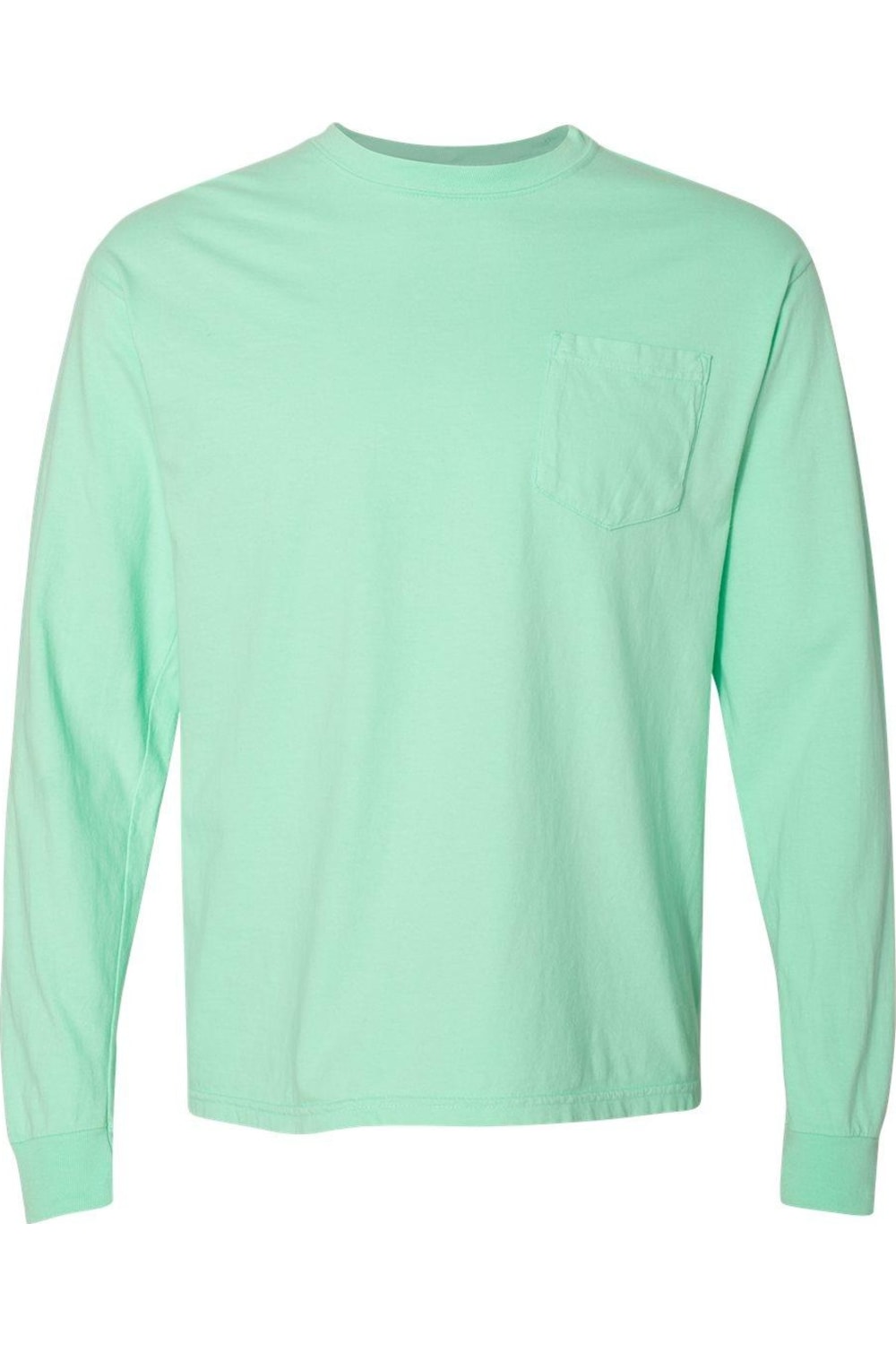 

Футболка Comfort Colors Garment-Dyed из плотной ткани с длинным рукавом и карманом, цвет island reef