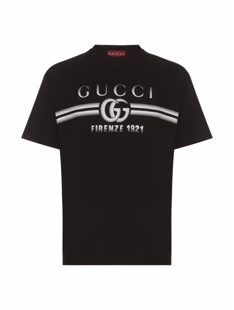 

Хлопковая футболка Double G Gucci, черный